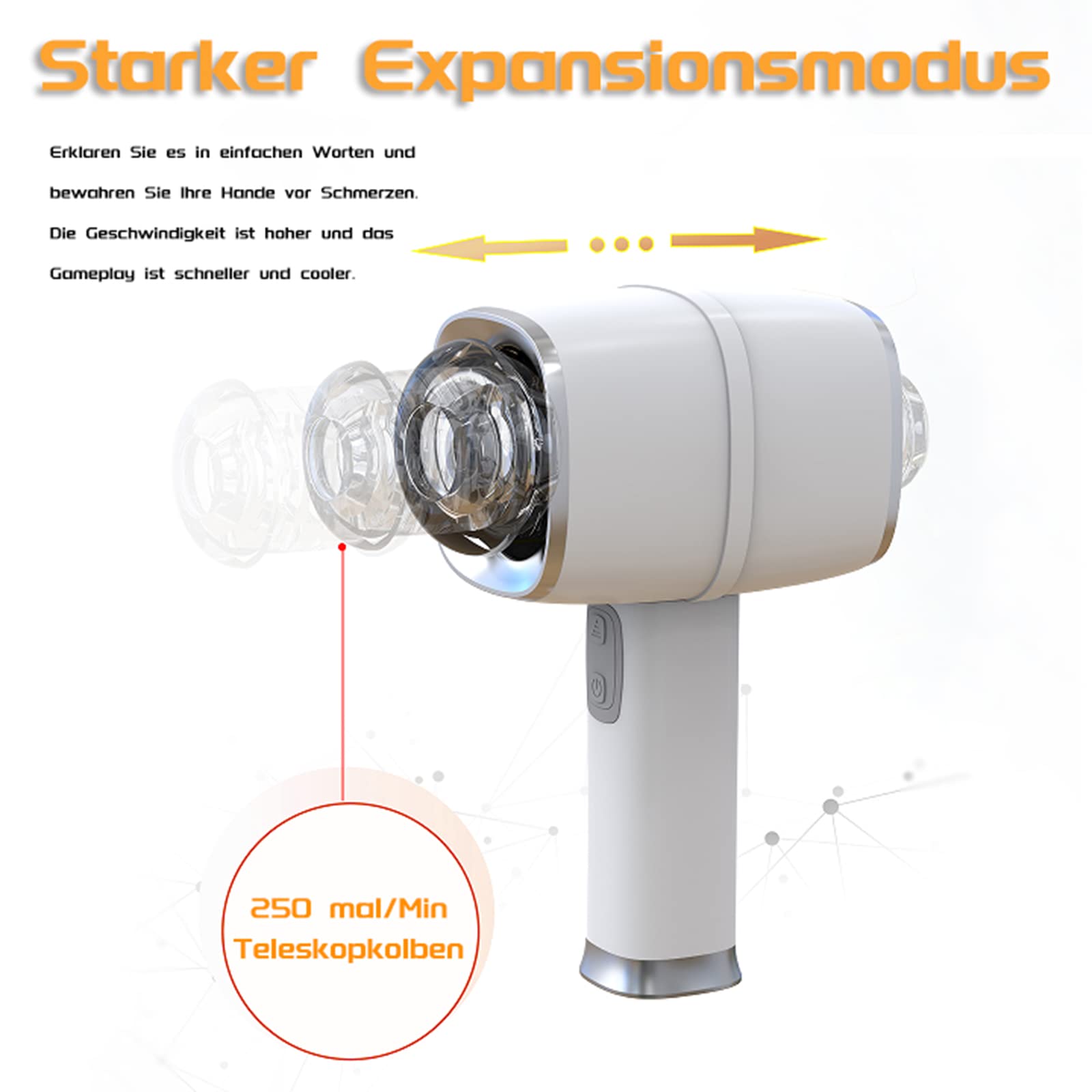 Elektrischer Masturbator Cup Mit Starker Saugfunktion Mit Vibration Und Teleskopfunktion, Stufenlos Regelbare Geschwindigkeit Für Männer Taschenmuschi Sexspielzeugsets Für Männer