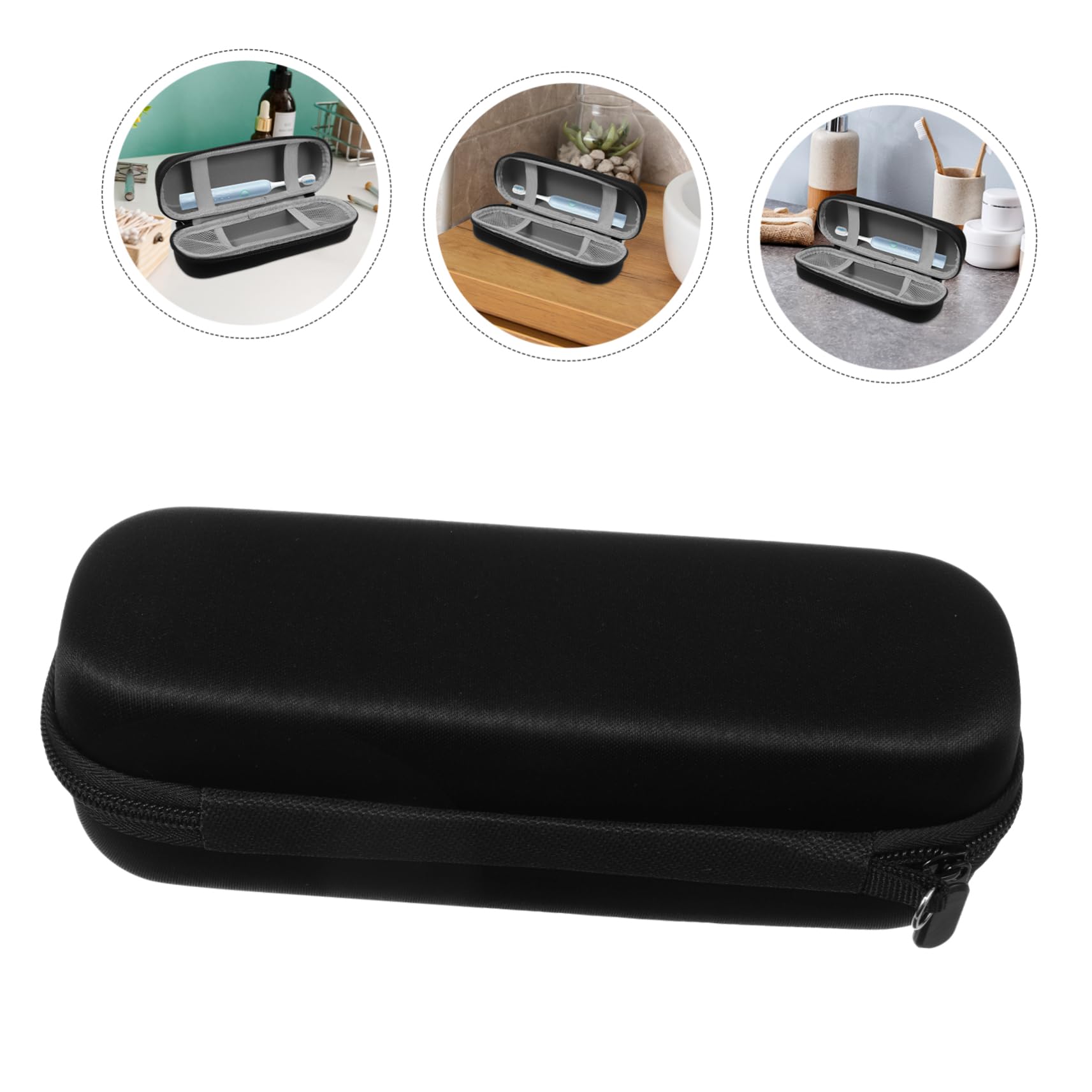 5 Piezas Portavoz De Poseedor Porta Cepillos De De Pared Soporte Magnético Estuche De Viaje para Cepillo De Caja De Cepillo Portátil Negro Tela Tejida