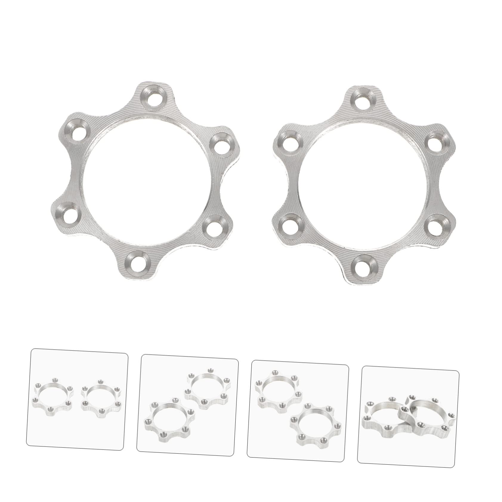 Mikikit Disc Brake Pad Set 6-Hole Hub Adapter for Road Bikes Aluminum Alloy Durable and Easy to Use