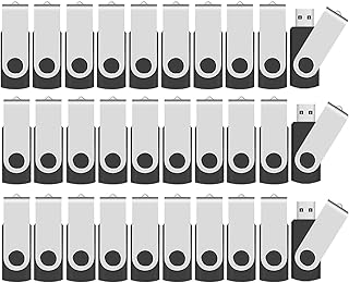 128MB Flash Drives 100 Pack, ABLAZE USB 2.0 Thumb Drives Bulk Swivel Memory Stick Bulk USB 100 Pack 128MB Pendrives Jump Drives (100 Pack 128MB, Black)