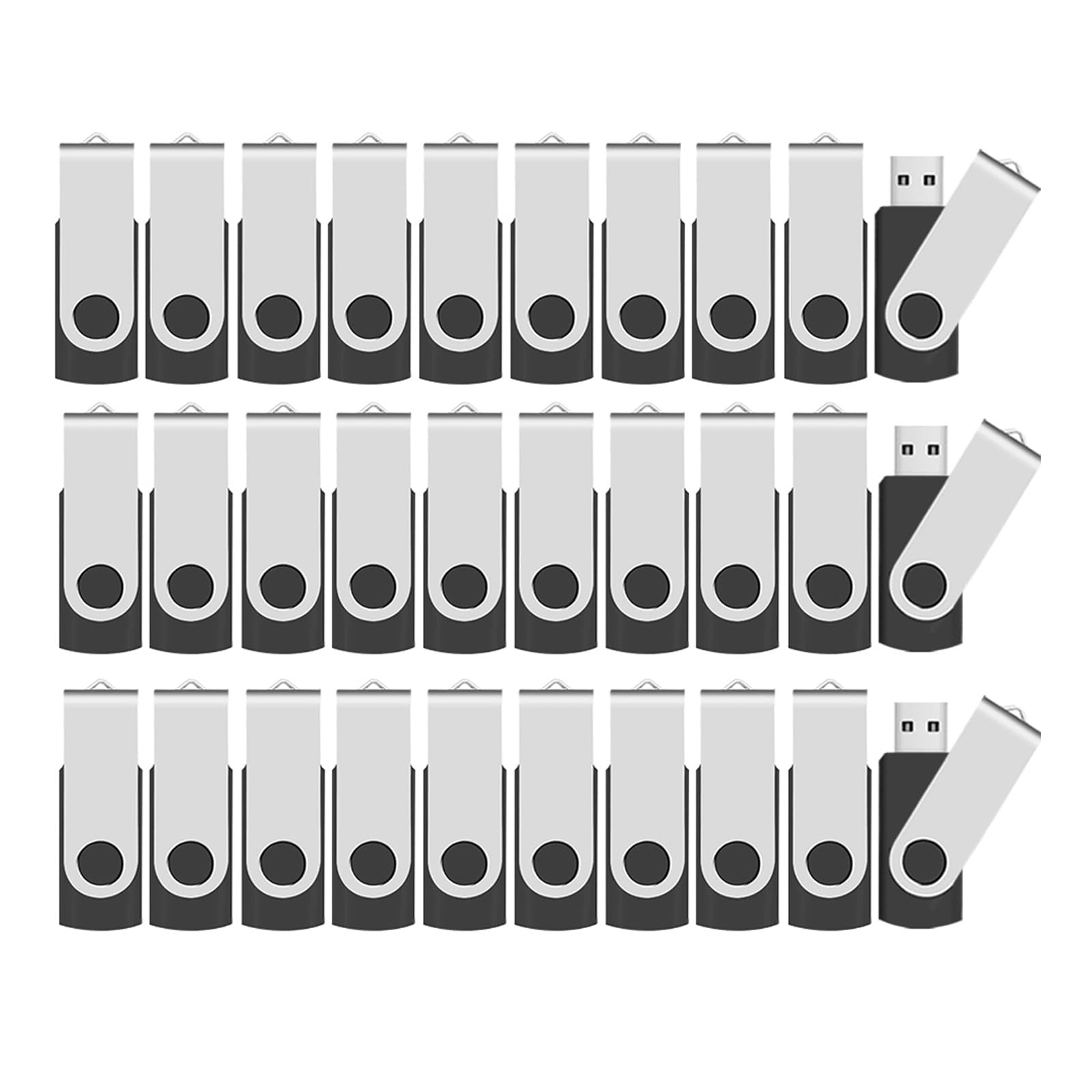 ABLAZE 4GB USB Flash Drive 50 Pack, USB 2.0 Thumb Drives Bulk Memory Sticks Pendrives 50PCS (Black)