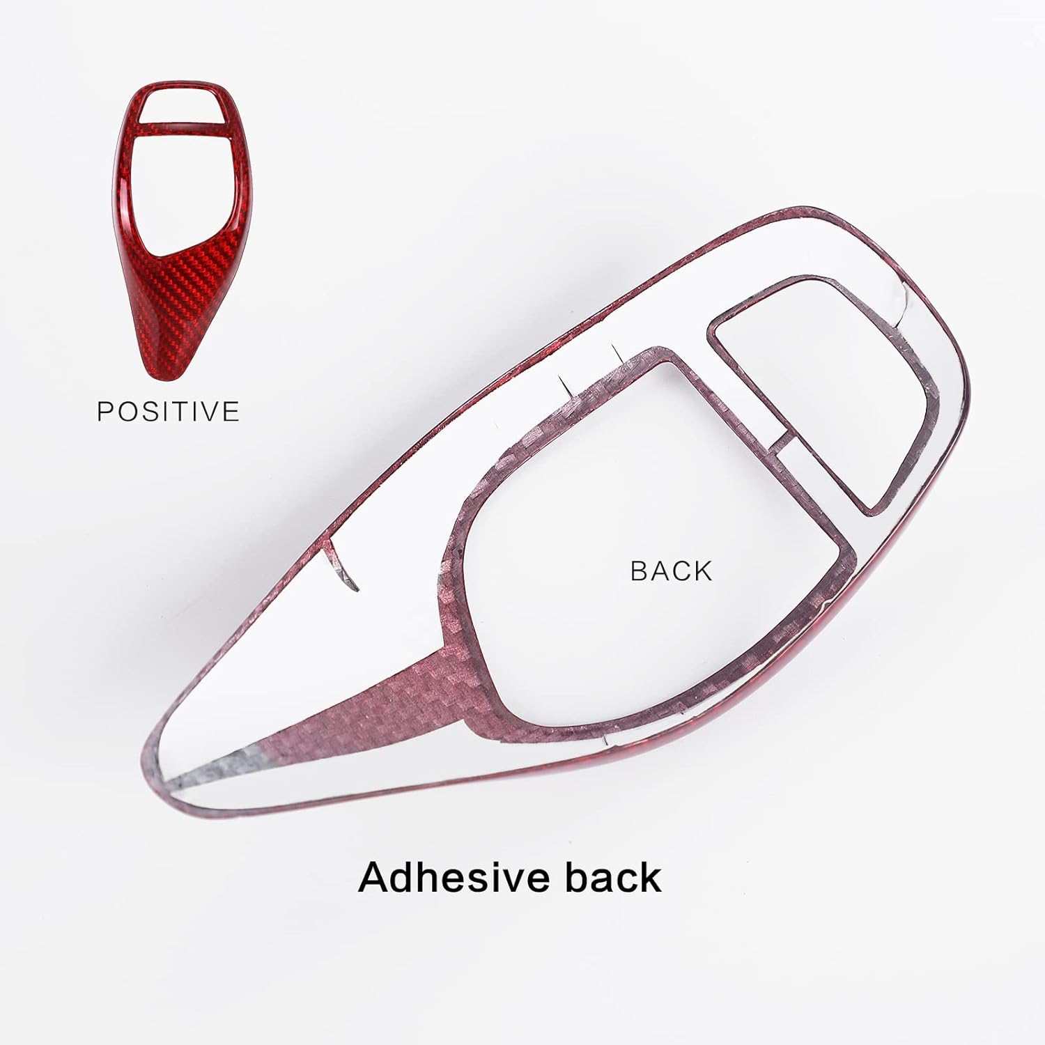 Compatible with Carbon Fiber Gear Shift Knob Cover Automotive Shift Lever Modified Decoration for BMW F06 F25 F26 I8 (Red)