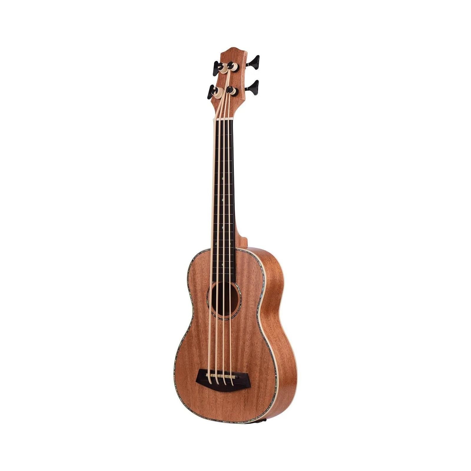 Ukulele Basso Elettrico Da 30 Pollici Con Corpo In Compensato Sapele E Corde In Gomma Ukulele