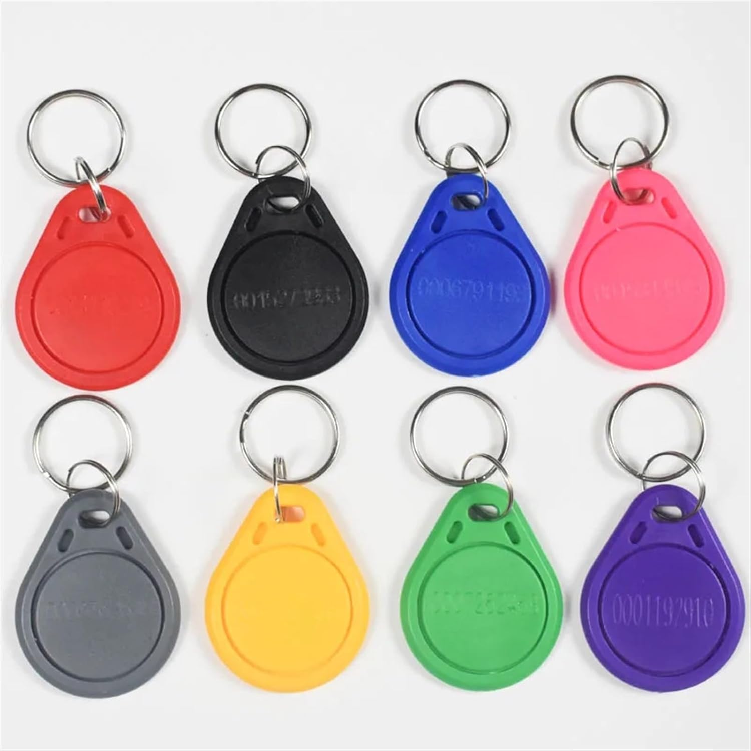 100Pcs/Lot 125Khz TK4100 RFID Keytag Keyfobs Ring Proximity ABS ID Key Tags for Access Control Attendence(Mixed Color)