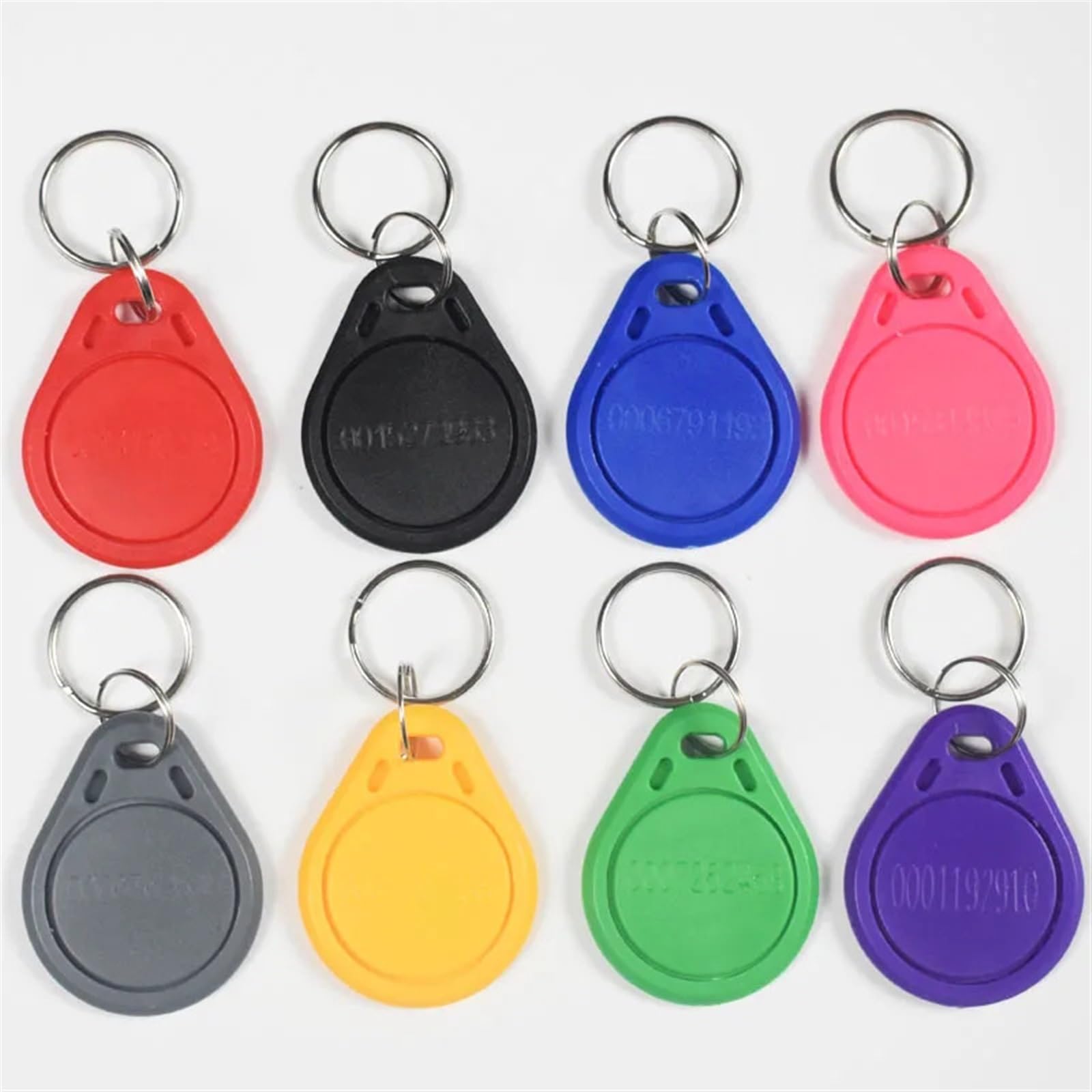 15pcs/Lot EM4100 TK4100 Read Only Badge Key 125khz ID Keyfob RFID Tag Card Fob Token Ring Proximity Chip(BK)