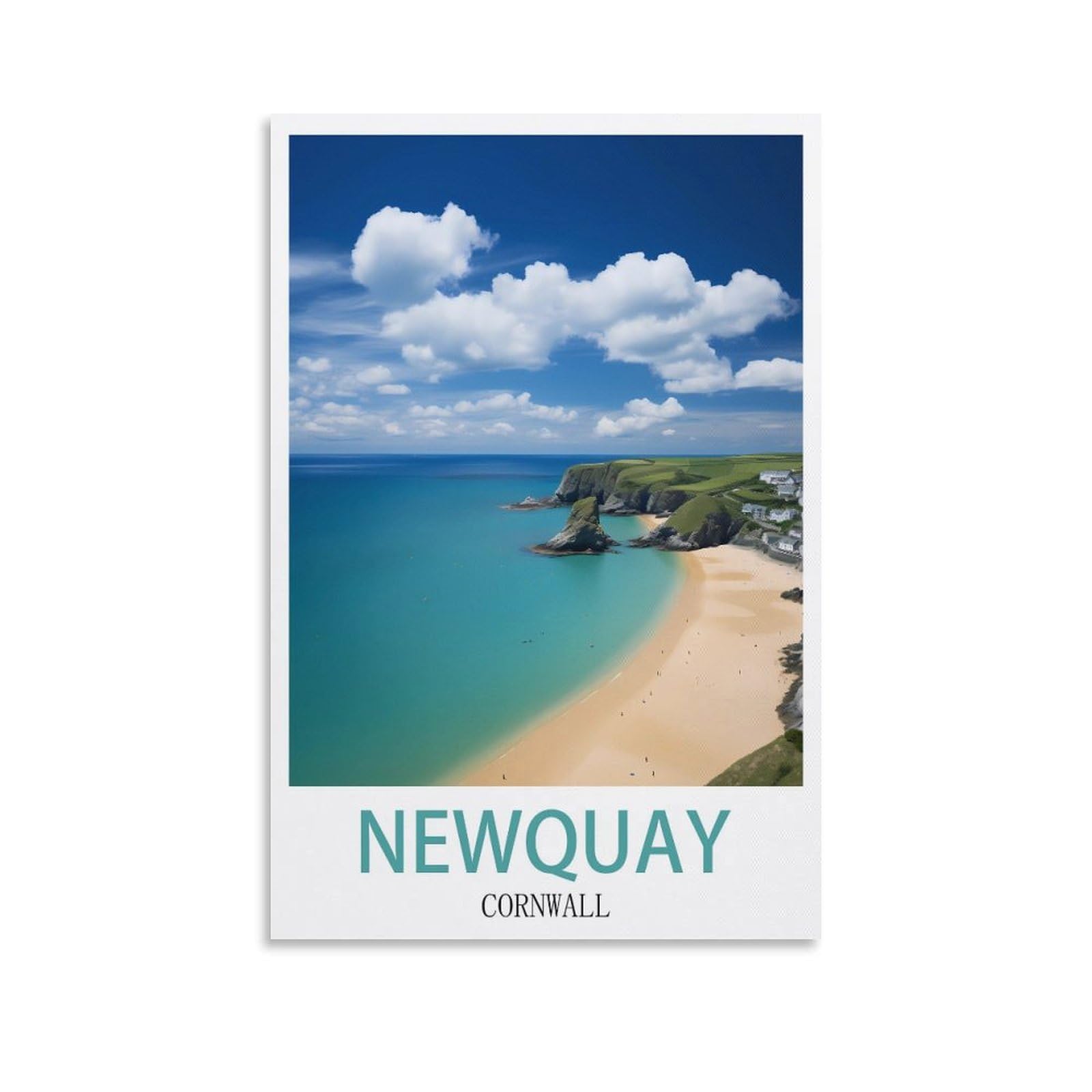 Metal Tin Sign Newquay Cornwalls Garden & Kitchen Poster, Inspirational Sign Home Wall Art Decor for Home Kitchen Bar Club Decoration 30x40cm