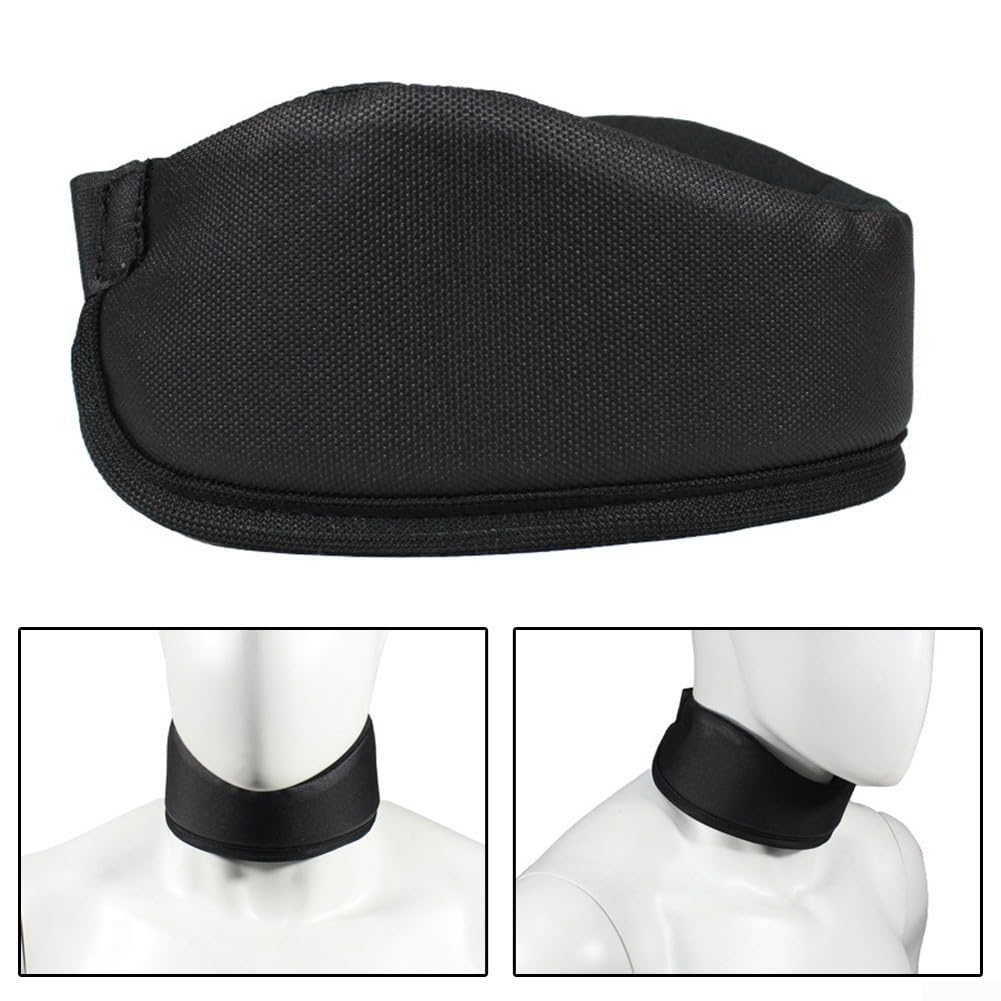 Protège-cou de hockey sur glace en tissu Oxford léger avec coupe incurvée, idéal pour l'entraînement et la pratique (L (34-43 cm)