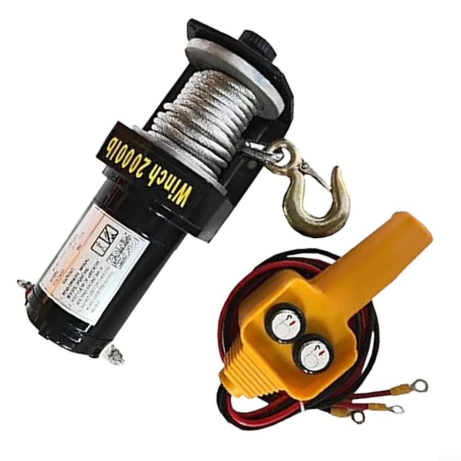 Tragbare 2000Lbs Winde 12V, 8M Synthetikseil Für ATV/Geländefahrzeuge