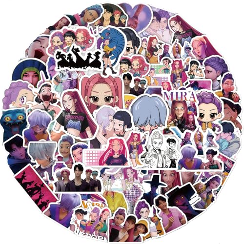 AWAVM 178pcs Diseño de Anime Conjunto de Pegatinas, Pegatinas Impermeables Inspiradas en K-Pop para Adolescentes y Adultos, Ordenador Portátil, Teléfono, Casco, Skateboard, Bricolaje