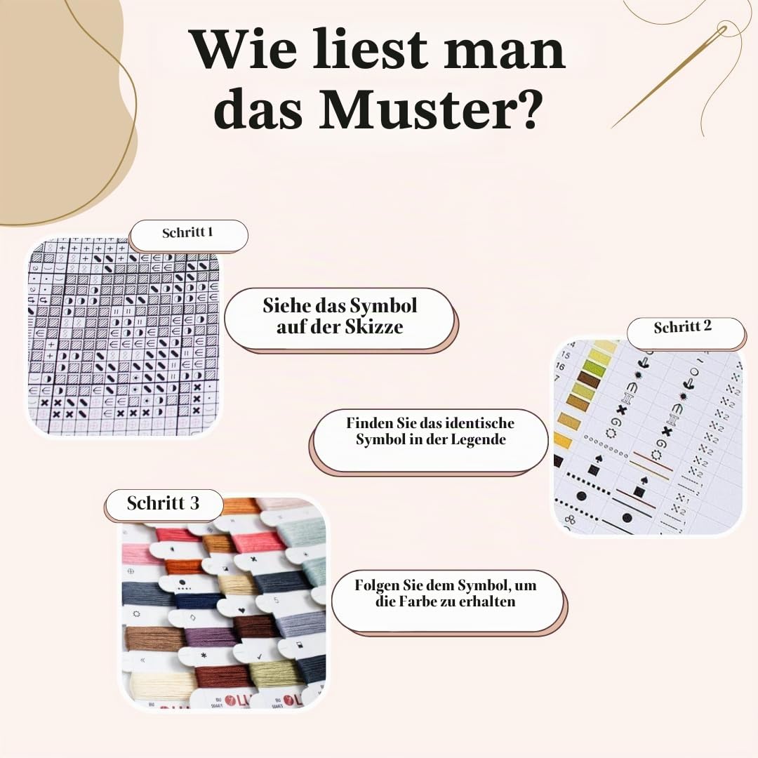 Luca-S Kreuzstich Stickpackung Blumenladen Zählmuster, Multifarbig