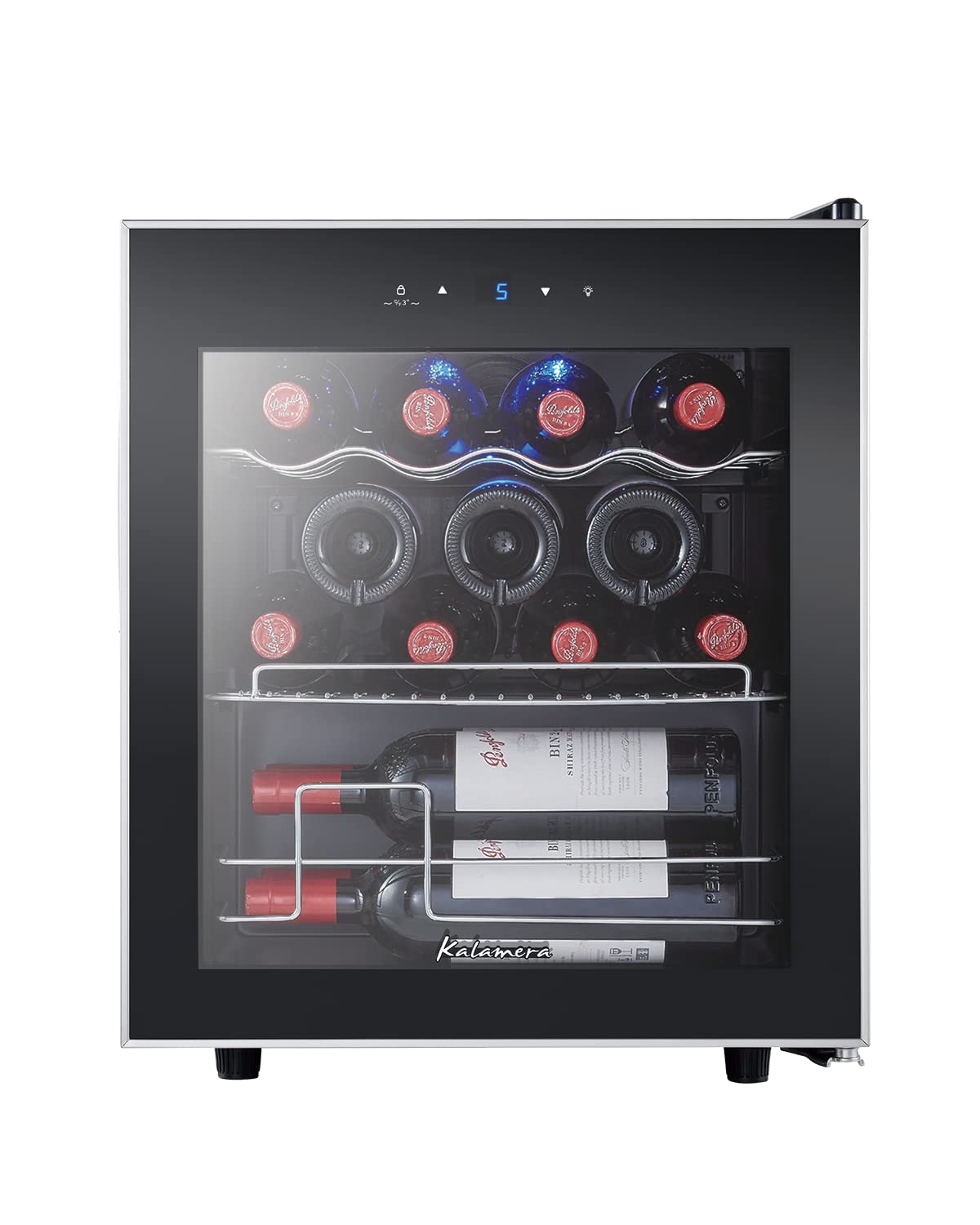 Kalamera Weinkühlschrank 15 Flaschen 40 Liter 5-18°C Freistehend KRC-40FCSS