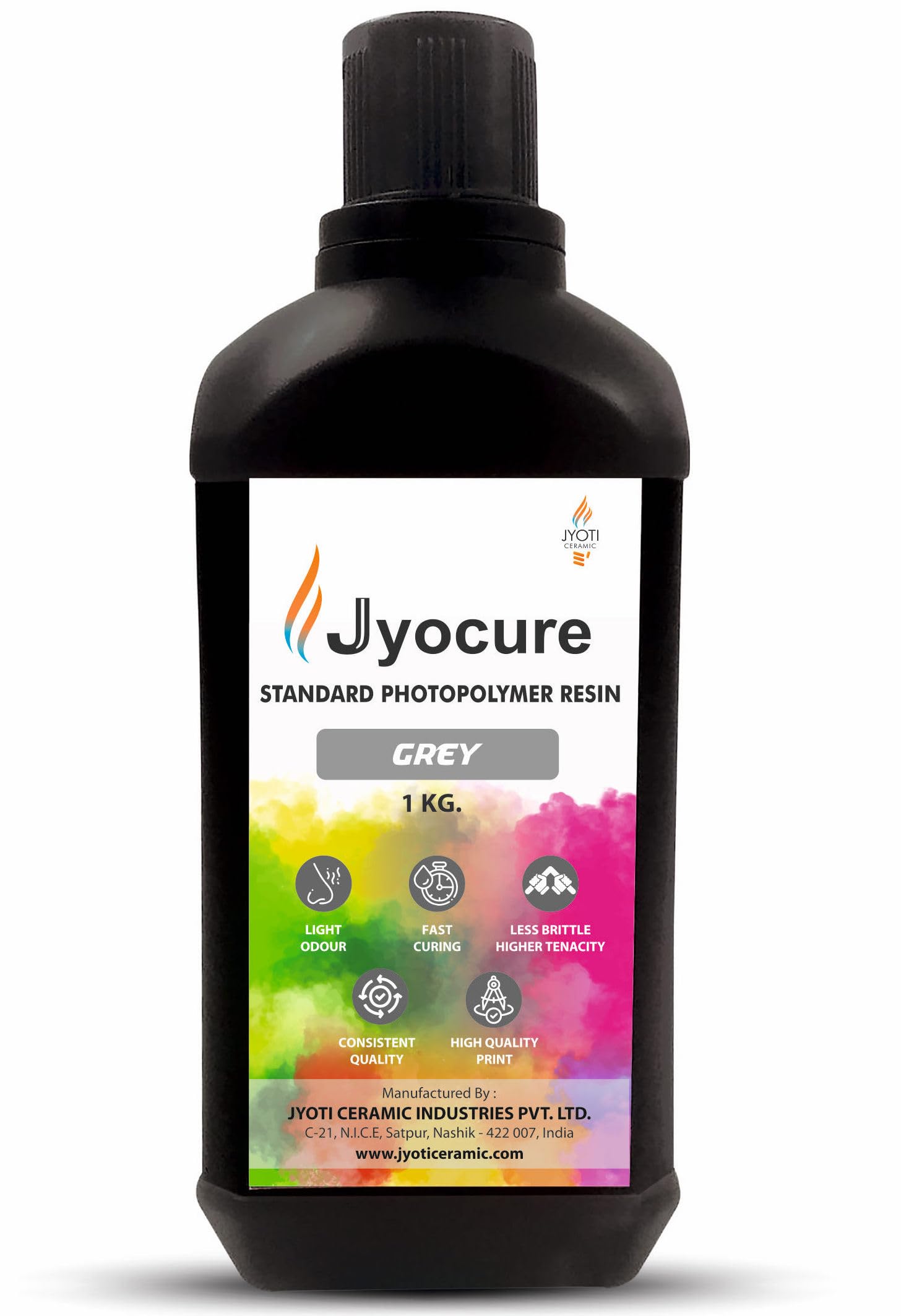 JYOCURE UV Curing 3D Printing Resin for SLA/LCD/DLP Printers - 1 Kg - Grey | New Improved Formulation-image-35