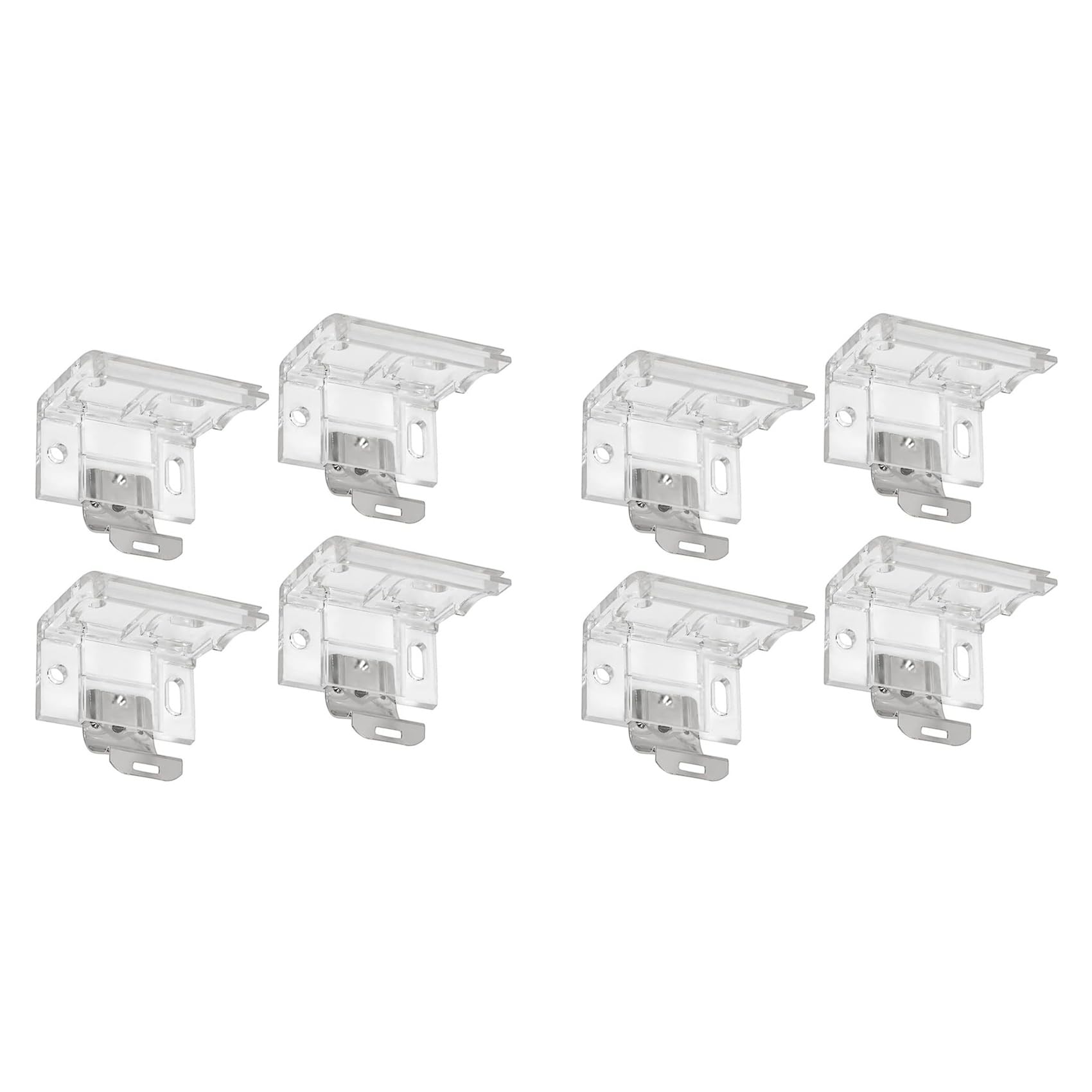 Kueohse 8 Pcs Mounting Bracket With Metal Clip, Hidden Mounting Bracket Clips For 1Inch (25Mm) Pleated Shades Cordless