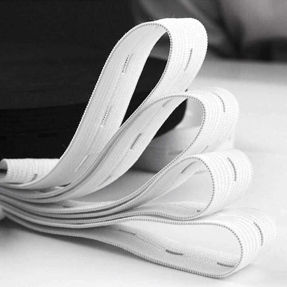 Nastro Elastico Piatto Per Cucito - 2 Cm X 20 M, Bianco, In Poliestere, Per Abbigliamento E Fai Da Te - Foto 9
