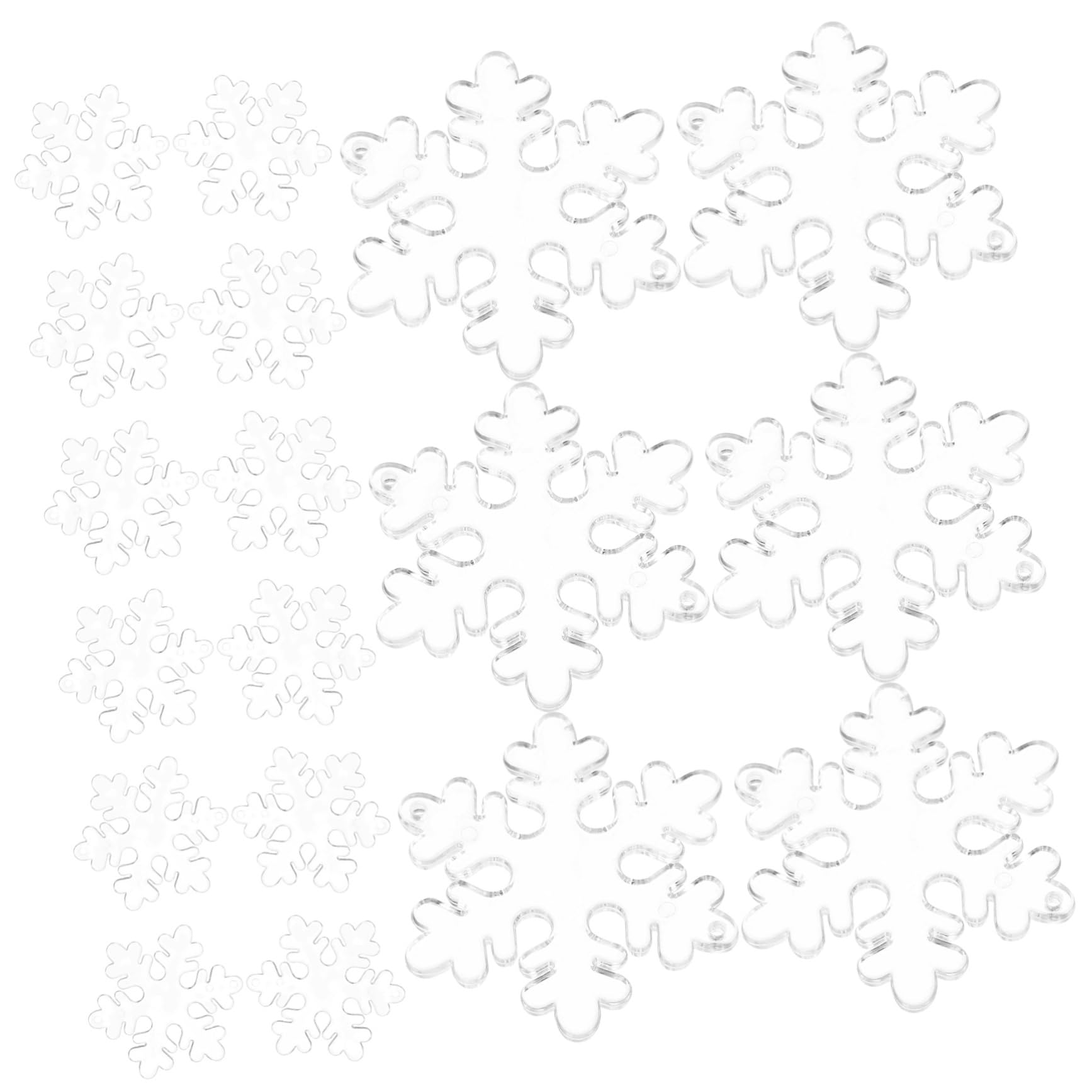 PRETYZOOM 300 STK transparente Schneeflocke winterdeko Weihnachts Party Weihnachtsschneeflockenverzierungen hängende Bunte Schneeflocke Weihnachtsschneeflocke- Weihnachtsbaum
