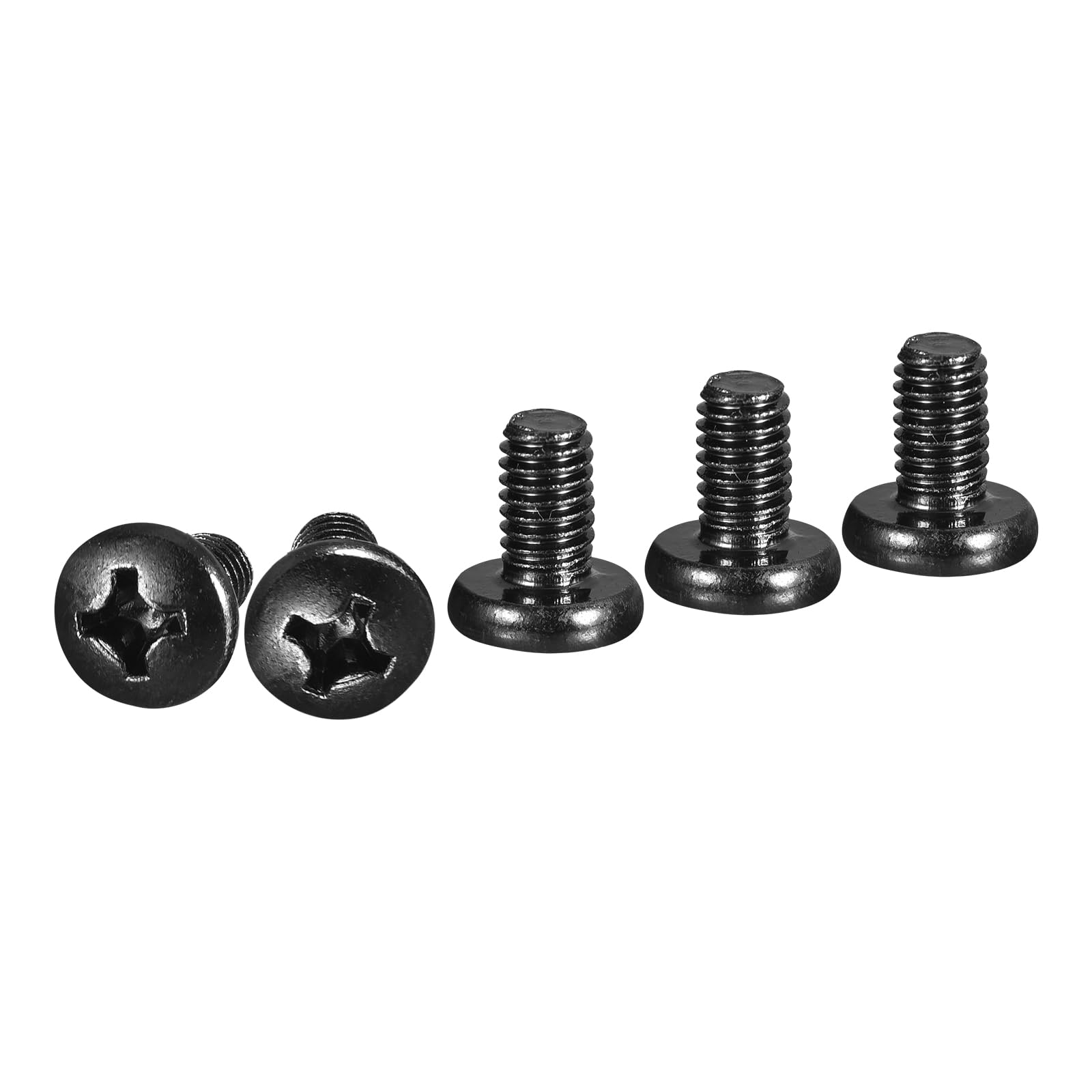 DTGN M6x10mm Pan Head Machine Screws, 20Pcs M6 Phillips Drive, Metric Coarse Full Thread, Steel Black Oxide Finish, Screws Bolts Kit