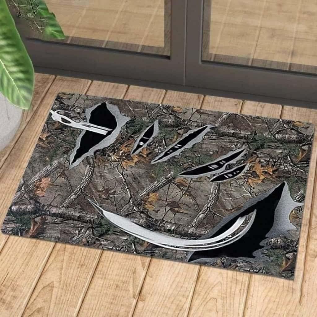 Paillasson extérieur entrée camouflage antidérapant contre la boue de pêche