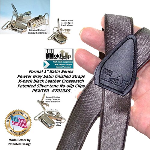 Image of Hold-Up Formal Series Men's X & Y-Back Suspenders with No-Slip Clips