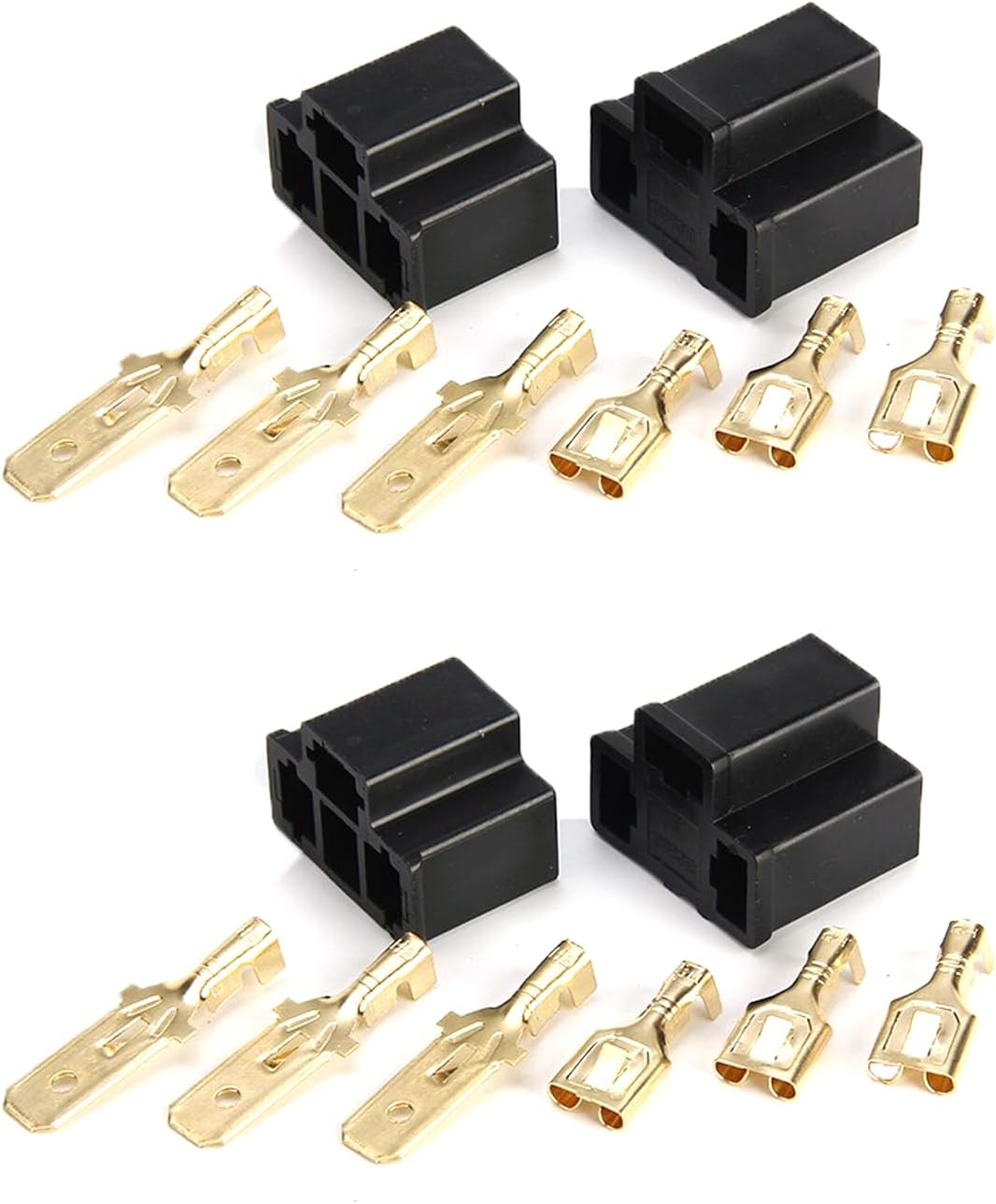 4x H4 Replacement Headlight Plug Bulb Repair Holder Plug 3 Pin Connector and Sockets for Incandescent Bulbs Cable Car Accessories