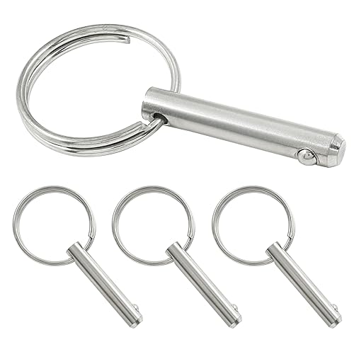 Miniatura 1 de 4 pasadores de liberación rápida, 14 pulgadas (0.248 in) de diámetro, longitud utilizable de 1 pulgada, longitud total 1-12 pulgadas, pasadores