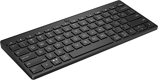 HP 350 Compact Multi-Device Bluetooth Wireless Keyboard; Spill Resistant; Swift Pair; OS Auto-Detection, LED Indicator, Battery Life Up to 24 Months