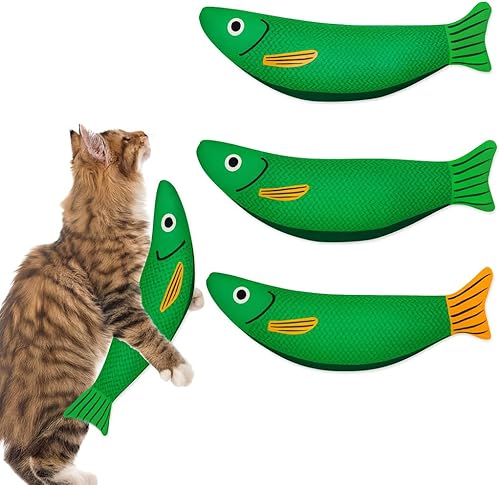 Miniatura 9 de Juguetes para gatos, juguetes de hierba gatera para gatos, suaves y duraderos con sonido de sonajero, juguetes interactivos para gatos de interior,