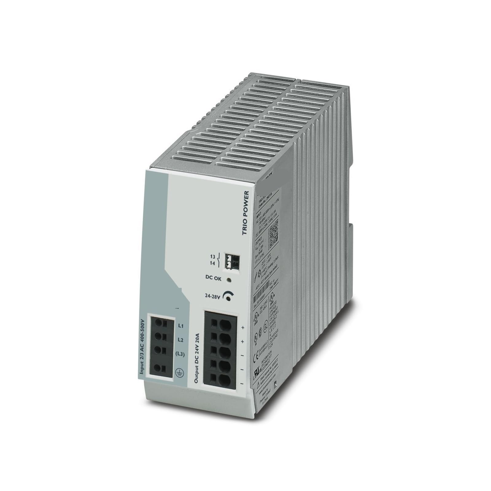 RBYRLDSTY Power Supply Power Supply TRIO-PS-2G/1AC/24DC/20-2903151 for Industrial Automation