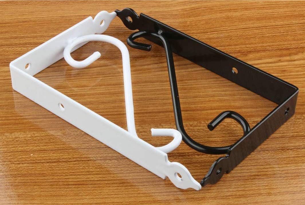 Antique Iron Bracket L-Shaped Shelf Bracket Hardware Shelf Set of 4 with Screws 150mm (Black)