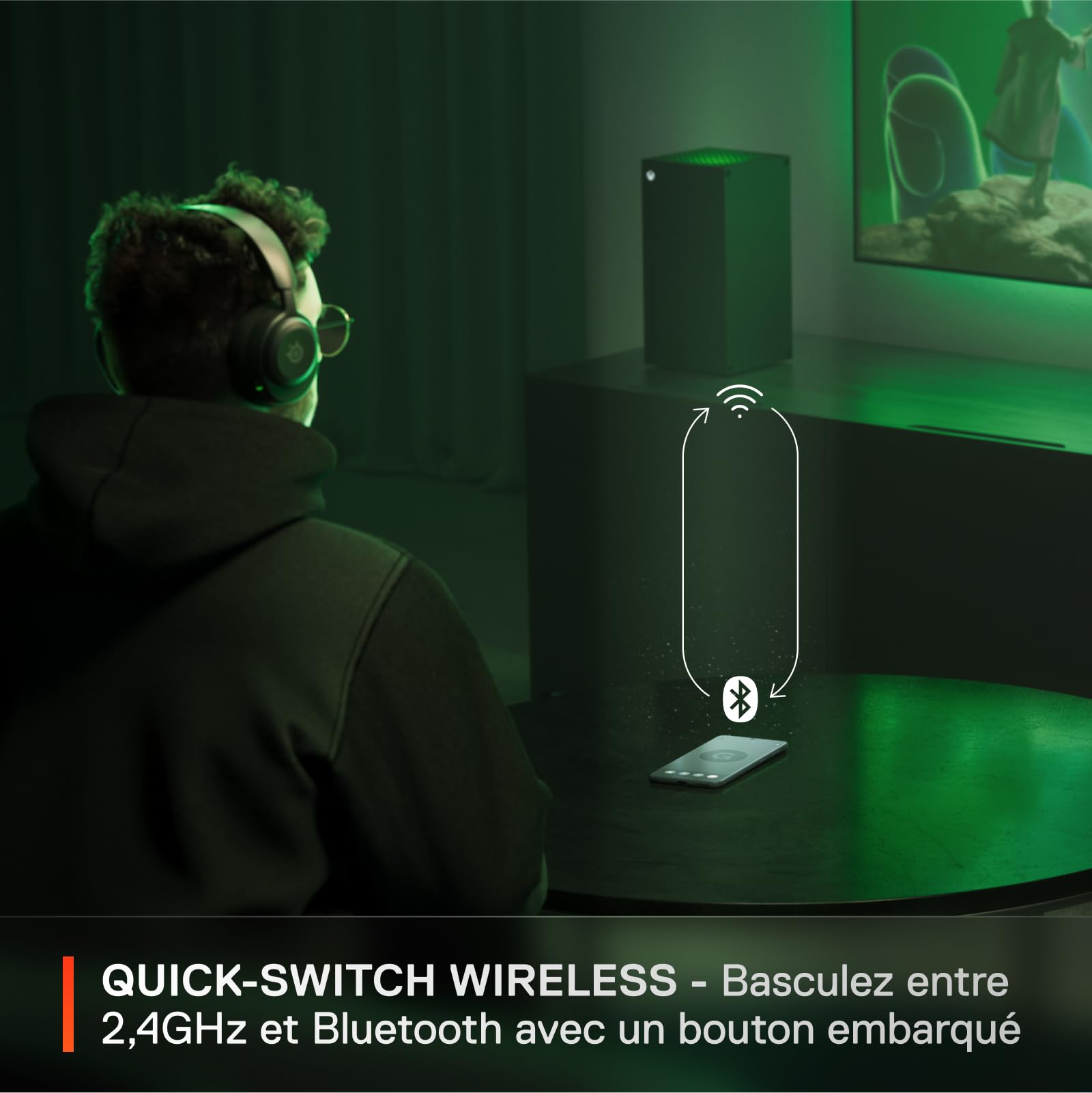 SteelSeries Arctis Nova 5X Casque Gaming Xbox Sans Fil - Haut-parleurs magnétiques néodyme - 100+ profils audio - Batterie 60h - 2,4GHz/BT - Micro ClearCast Gen 2.X - Pour Xbox, PS, PC, Switch, Mobile