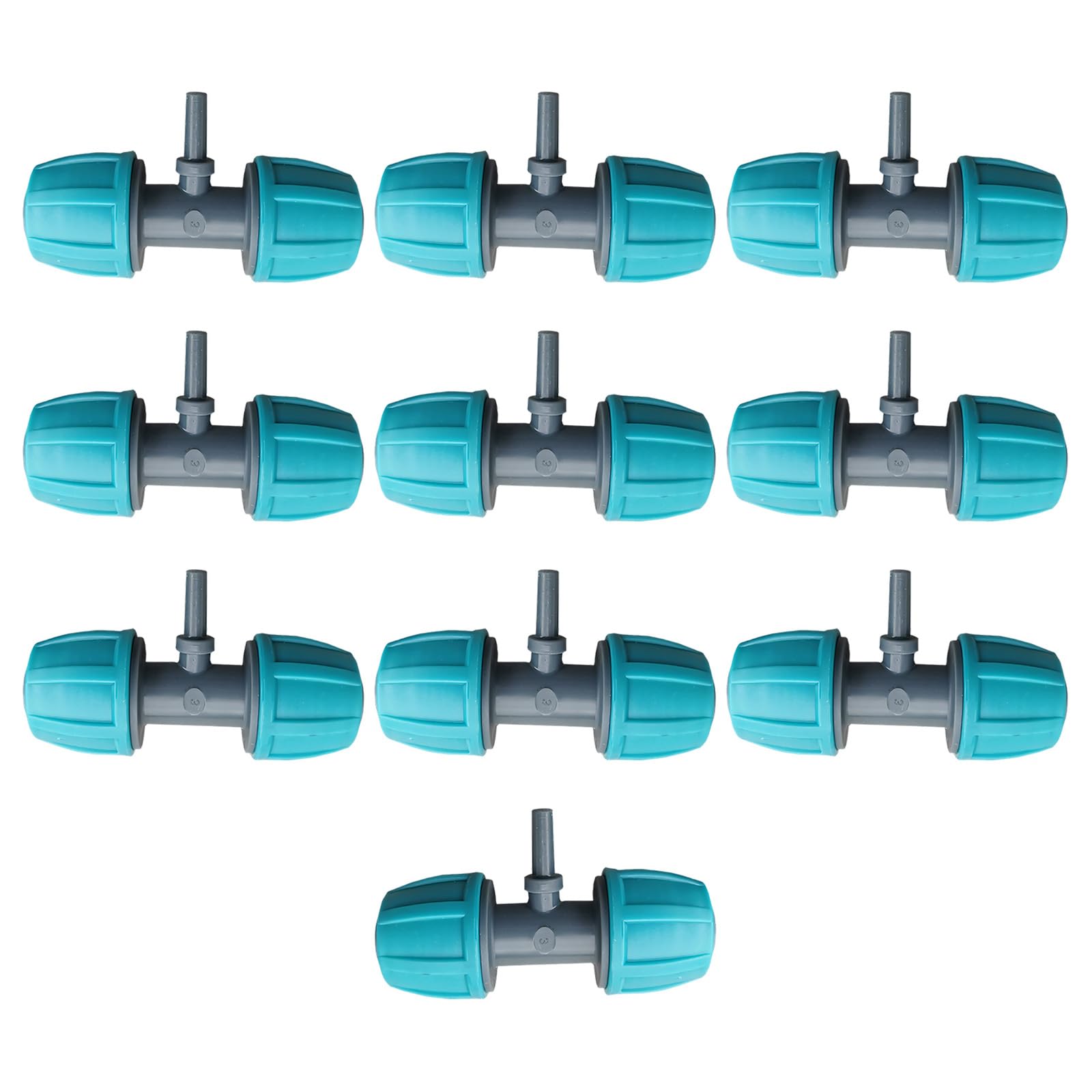 Oxxggkao Multicolor 10Pcs Sturdy Barbed T Couplings Water Saving Sprinkler Accessories For Drip Irrigation In Gardens & Greenhouses Uv Resistant Pipe Couplers