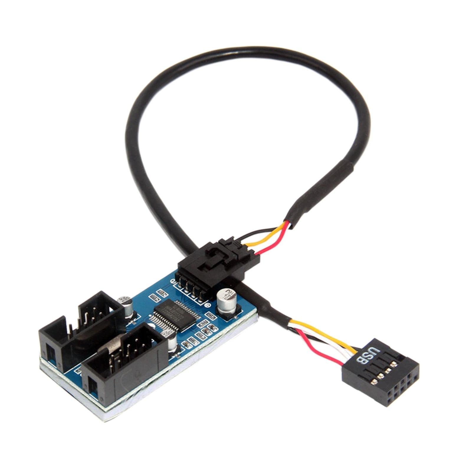9 Pin USB Header Interface USB Cable Port Adapter for Computer Motherboard 1 to 2 Cable|Computers/Tablets & Networking|Computer Cables & Connectors|USB Cables, Hubs & Adapters-image-11