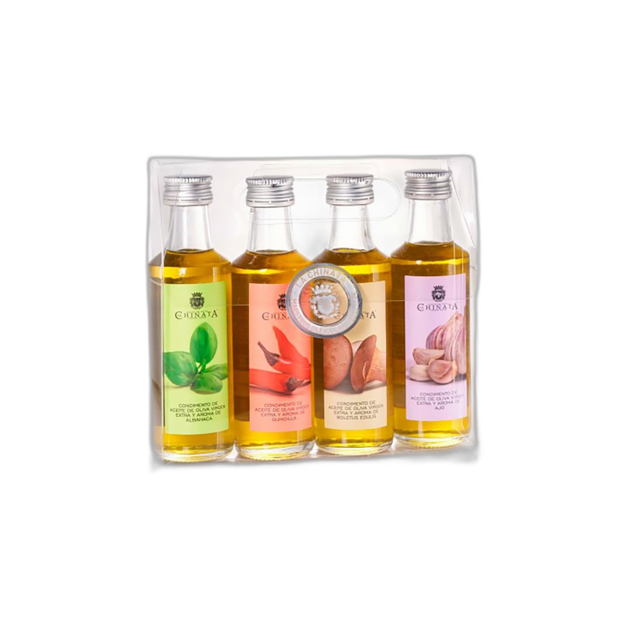 LA CHINATA - ESTUCHE DE ACEITES DE OLIVA VIRGEN EXTRA CONDIMENTADOS (PACK 4)
