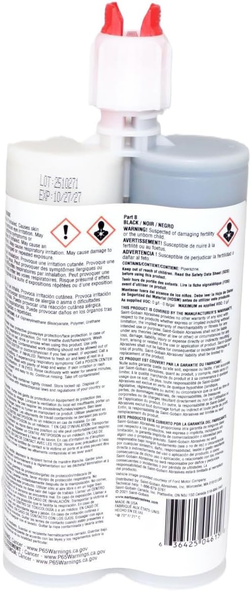 Norton NOR04615 SpeedGrip Structural Adhesive (Urethane; 1 Minute, 220 ml)