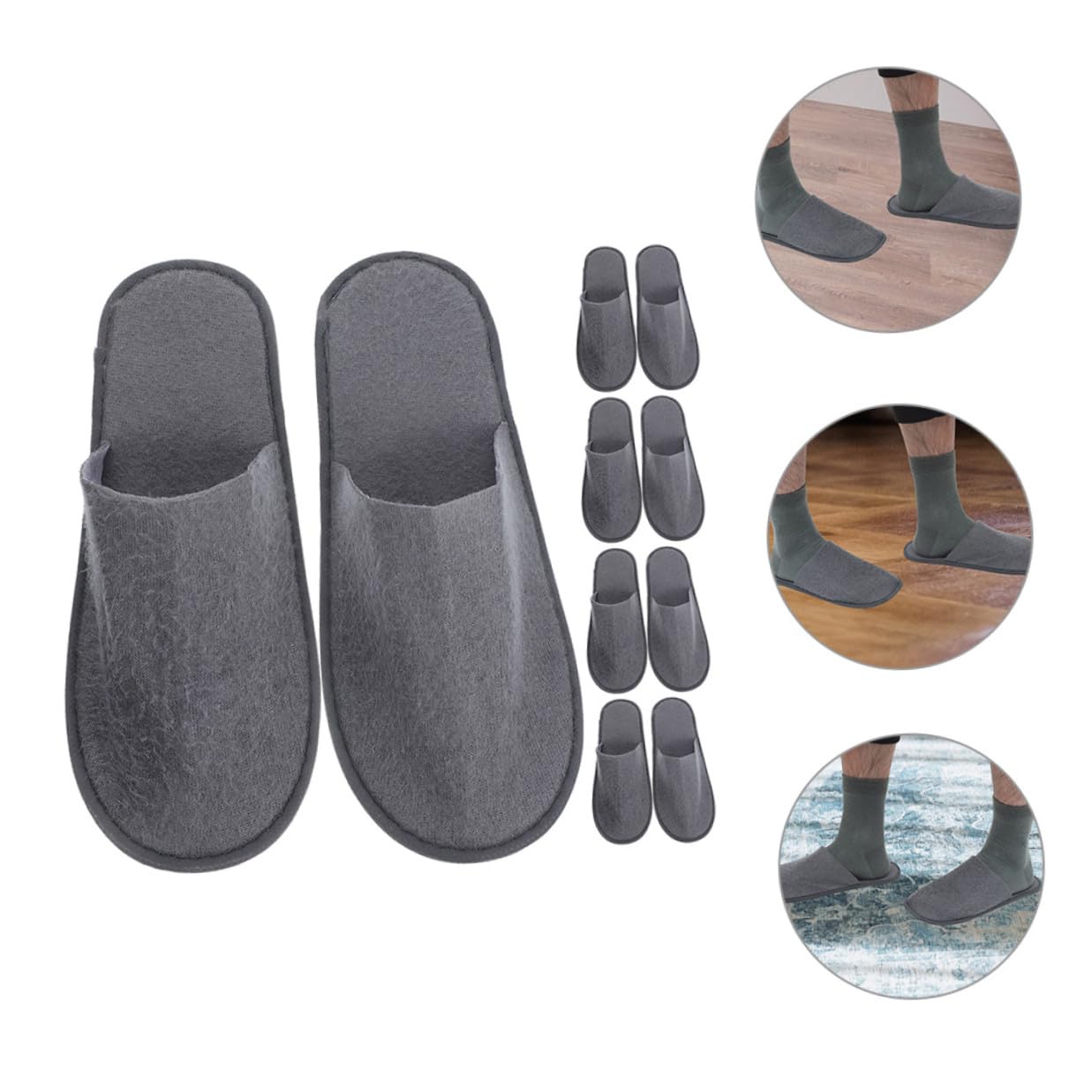 Baluue 20 Paia Pantofole da Viaggio Pieghevoli Unisex Leggere e Traspiranti Pantofole Portatili Monouso per Hotel Spa e Uso Domestico Comode per Viaggi e Ospiti