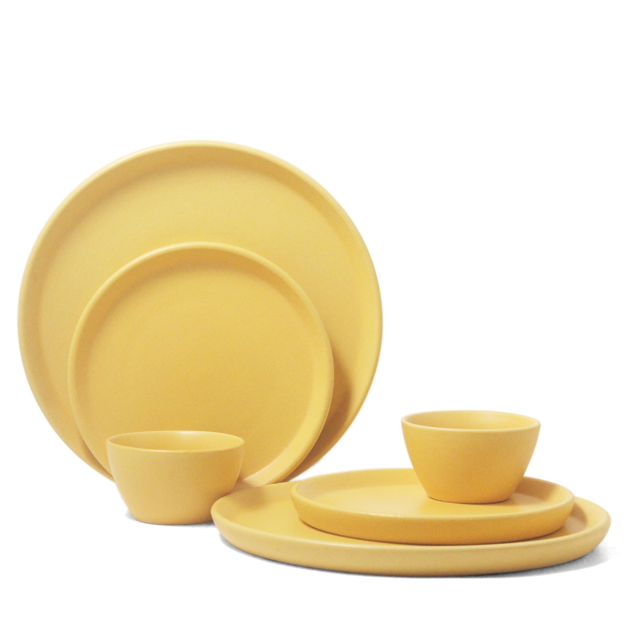 Flamingo Pink Dinner Set for Couples - 6 Piece Ceramic Set -14