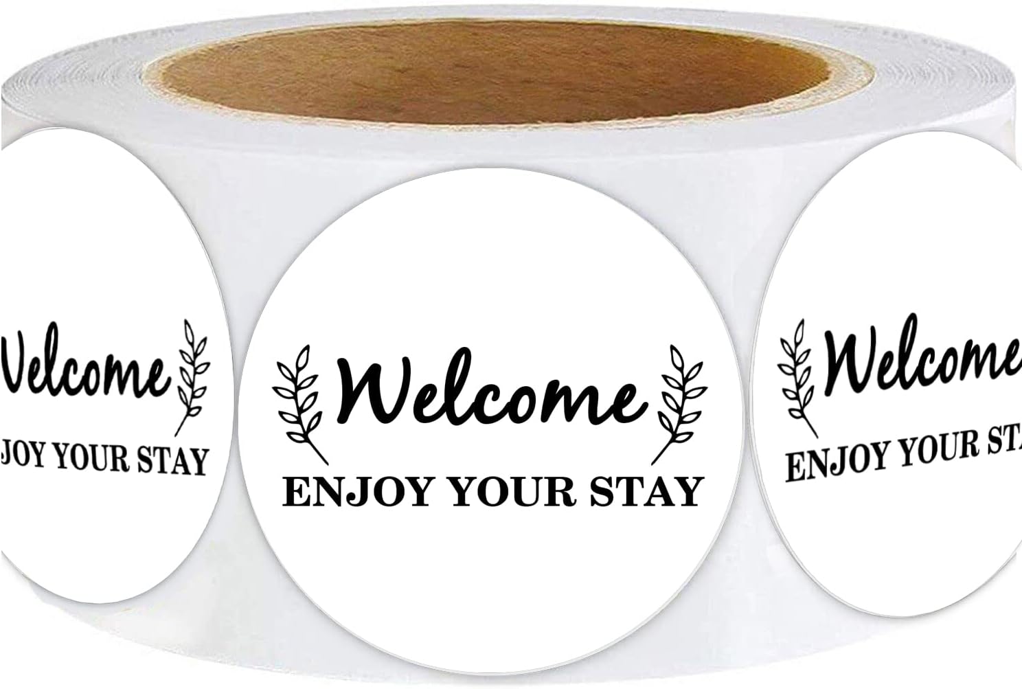 Besttile Welcome Hotel Guest Stickers,2 Inch Hotel Key Card Envelope Seals,500 Pcs Per Roll
