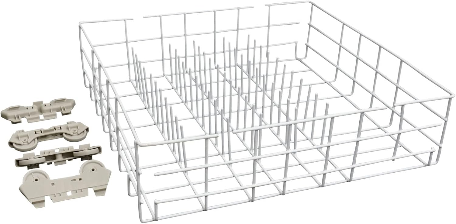Generic Lower Dishrack Kit Replacement For Roper RUD4000MQ0 RUD4000MQ2 RUD4000MU0 RUD4000MU1 RUD4000MU2 RUD4000SB0 RUD4000SB1 RUD4000SQ0 RUD4000SQ1 RUD4000SU0 Dishwasher