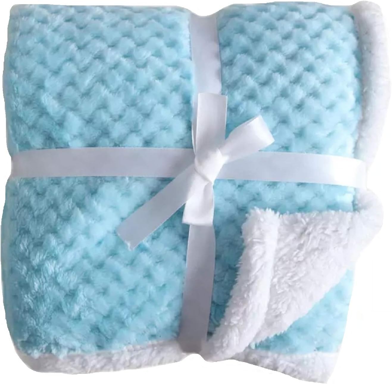 First Kick Premium Baby Blanket 100×75 cm – Ultra Soft Flannel Sherpa Newborn Blanket for Winter, AC, Stroller, Crib, Travel (0-12 Months)