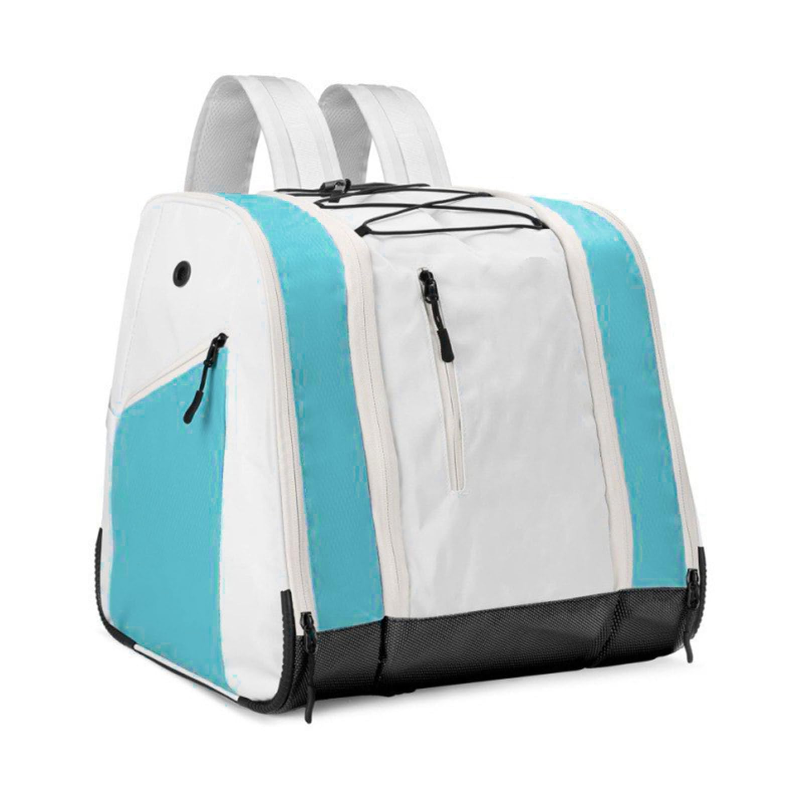 1 zaino ventilato per scarponi da sci con cinghie regolabili, tessuto Oxford impermeabile per viaggi all'aperto e sport, spaziosa borsa da viaggio