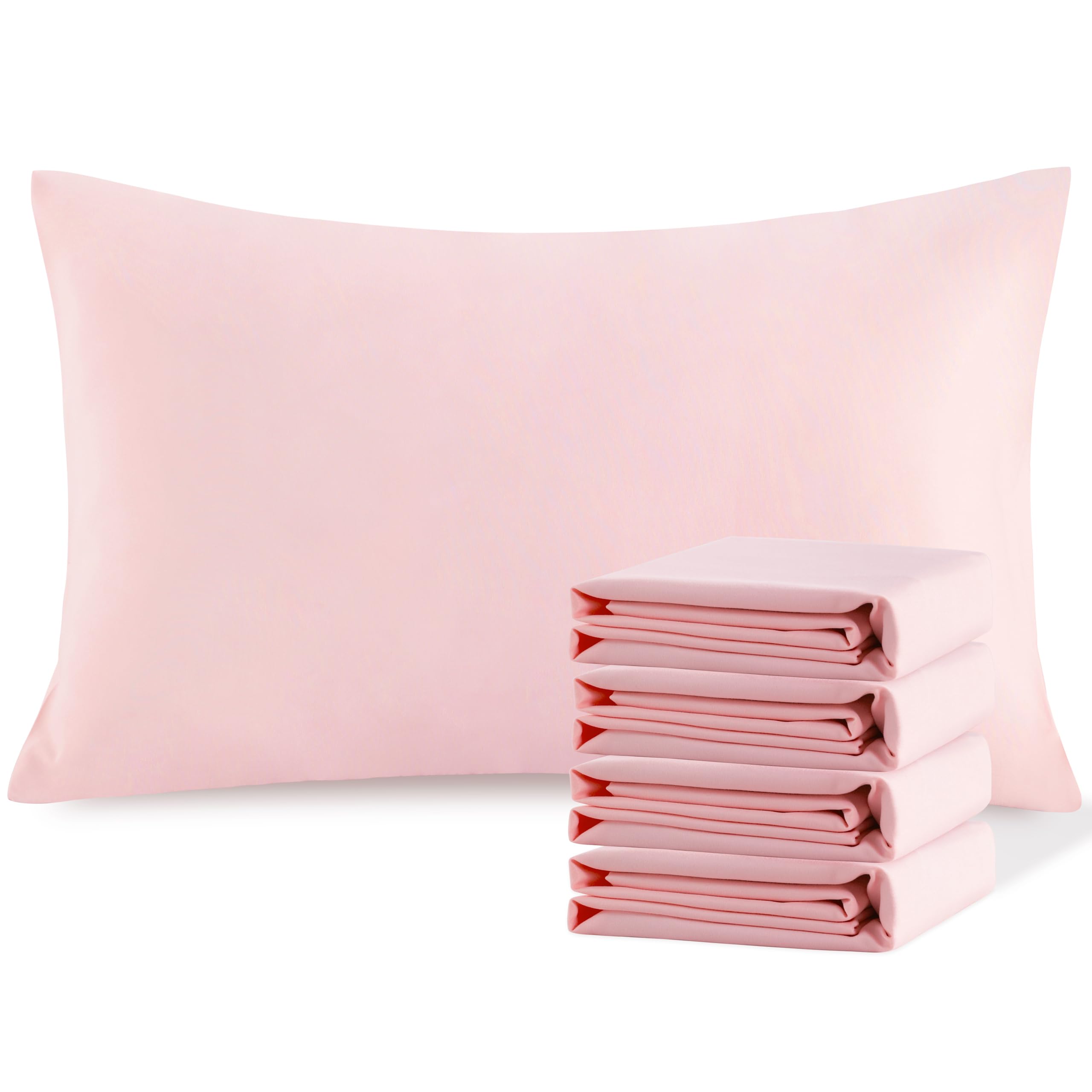 NTBAY Queen Microfiber Pillowcases, 4 Pack, 20 x 30, Blush Pink | Soft Brushed Microfiber with Envelope Closure, Set of 4 Queen 20 x 30 Inch Pillowcases, Pillow Inserts Not Included