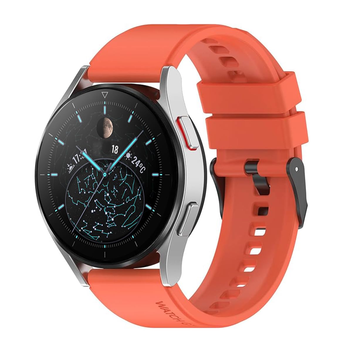 Armband Kompatibel mit Huawei Watch GT2 46mm/GT2 Pro/GT3 46mm/GT3 Pro 46mm, 22mm Silikon Ersatzarmband für Samsung galaxy watch 3 45mm/Galaxy Watch 46mm (Orange)