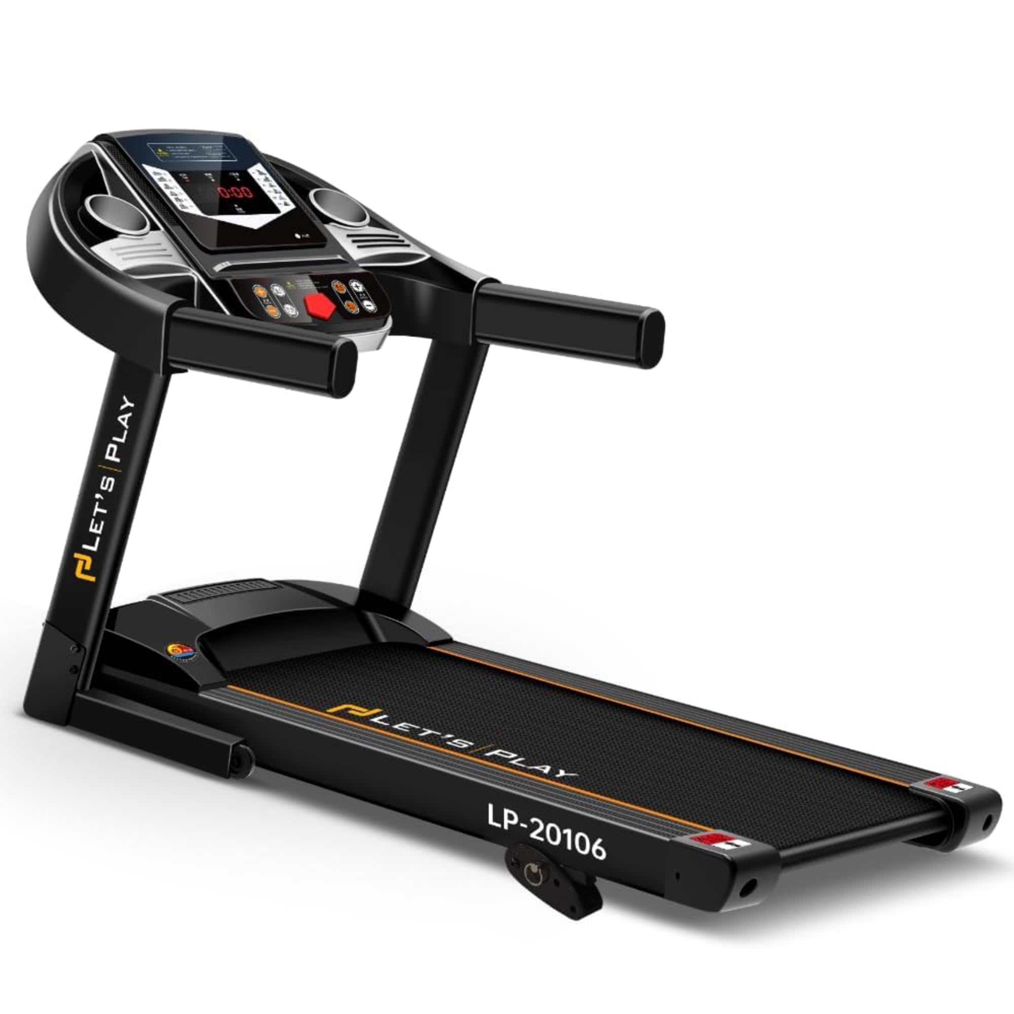 LETS PLAY Lp-20106 4Hp Peak Dc Motorized Treadmill For Home Use With 12 Preset Workout, Max Speed 12 Km/Hr, Max User Weight 110Kg, 3 Level Manual Incline Foldable Running Machine ,Black (B0CQNT7H87) Amazon Price History, Amazon Price Tracker