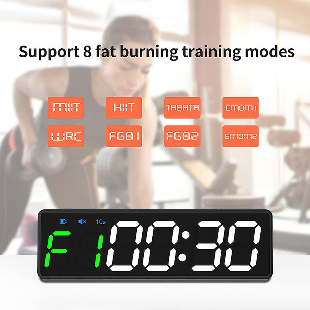 Mini cronómetro de Gimnasio, cronómetro Recargable, Reloj de Cuenta atrás/Arriba portátil con Parte Trasera magnética para Gimnasio en casa, Entrenamiento de Fitness