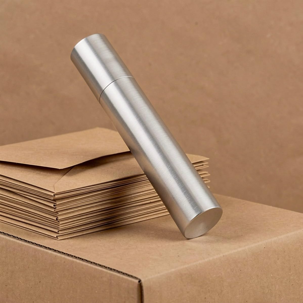 2pcs Poster Transportation Tube with Caps Stainless Steel for Mailing
