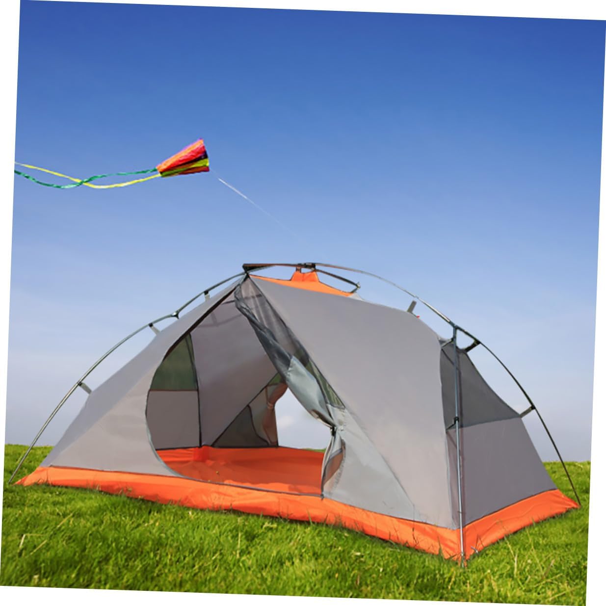 Balacoo Double-Layer Outdoor Tent for Two Persons, Waterproof Camping Shelter with Aluminum Poles, Windproof Travel Tent for Hiking and Outdoor Activities