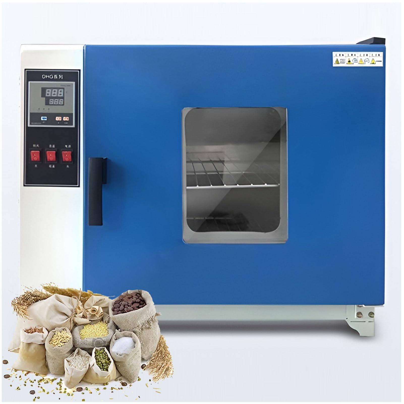 Horno de secado de laboratorio, Horno de secado por convección de aire forzado de laboratorio, Horno de secado por chorro de temperatura constante con calefacción eléctrica,Blue-16L-600W