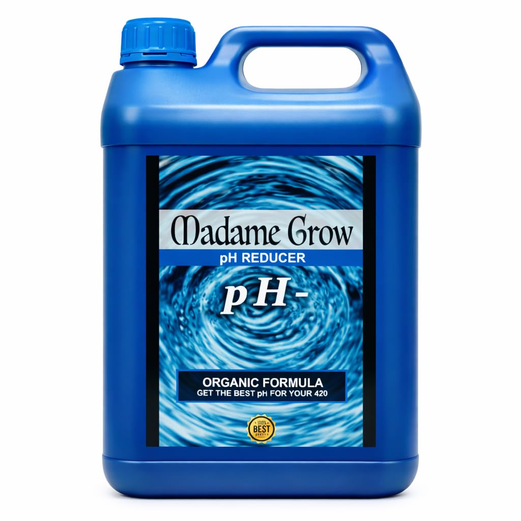 MADAME GROW - PH less liquid - Reductor de PH orgánico - Ajuste el pH del riego de sus plantas a los valores adecuados para una buena cosecha - (5L)