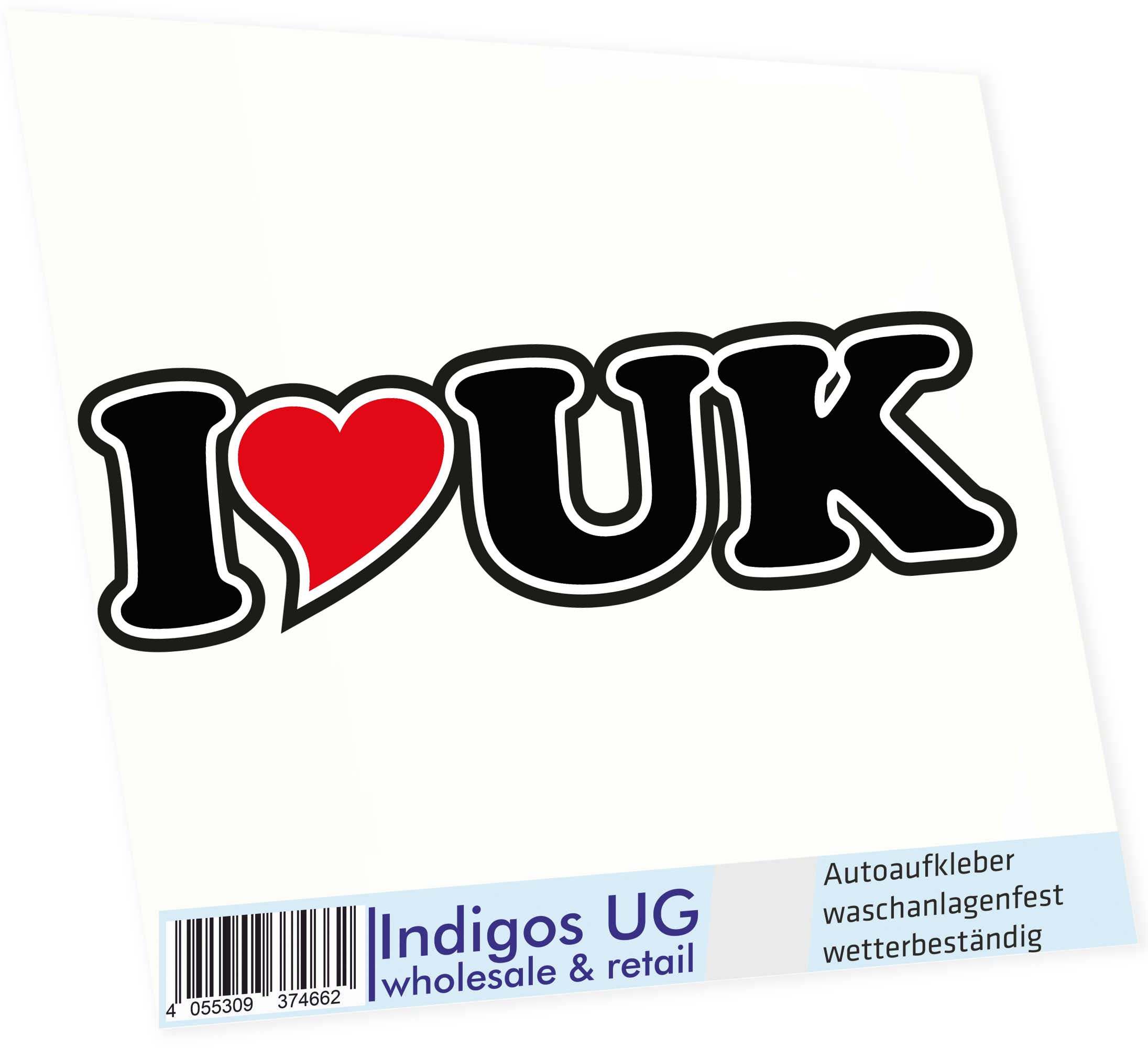 Adesivi auto - adesivi - sticker auto con cuore - 15 cm I LOVE Anita