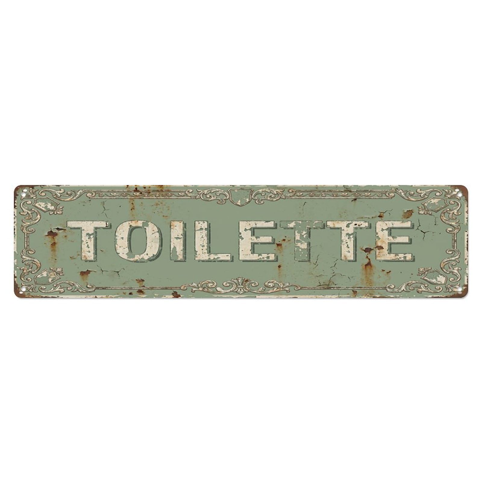 Shabby Nostalgic Pub Bathroom Toilet(WC) Door Metal Tin Skinny Sign Plaque Wall Decor for Cafe, Club Bar, Office, Home Garden Metal Poster 4x16Inch