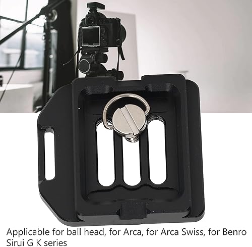 Miniatura 2 de Placa de liberación rápida para cámara con rosca de tornillo de 14 pulgadas, adaptador de montaje de placa de liberación rápida para cabezal de